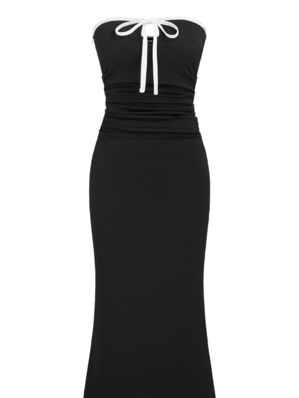 Cider black maxi dress with white bow detail  Bnwt   Size small   By vintage y2k